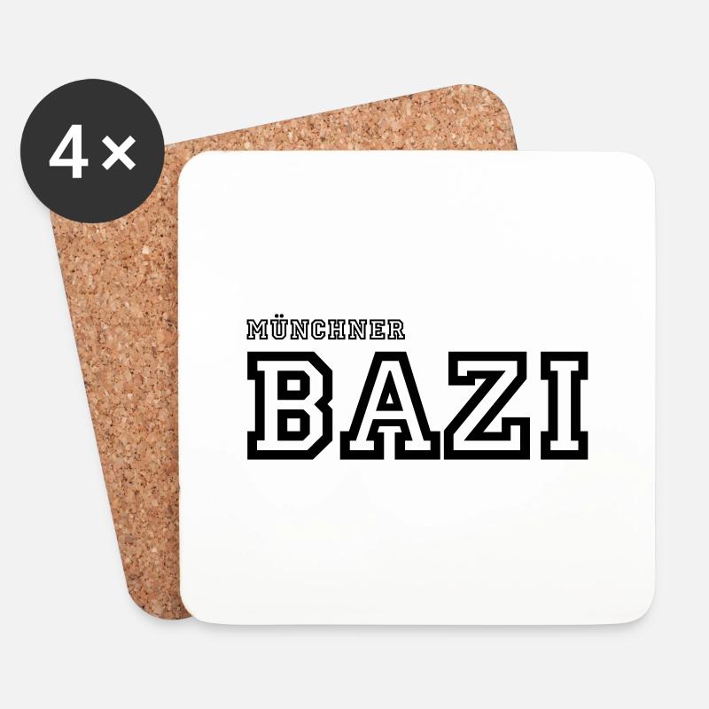 Münchner Bazi - Untersetzer (4er-Set) - Weiß