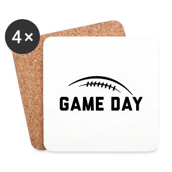 GAME DAY, AMERICAN FOOTBALL - Untersetzer (4er-Set) - Weiß - Vorne