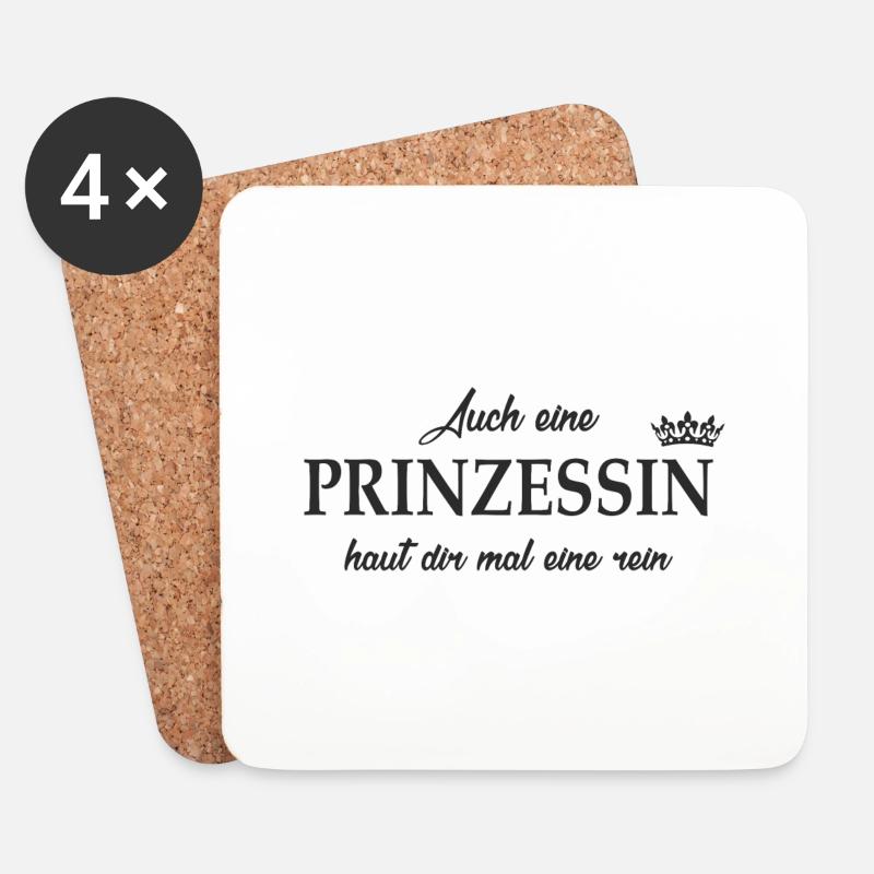 Prinzessin haut rein - Untersetzer (4er-Set) - Weiß