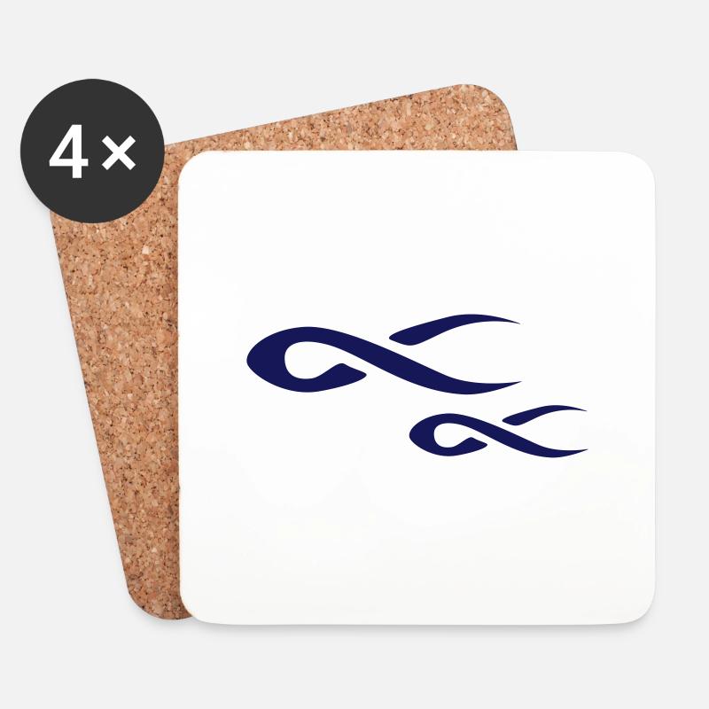 Fische - Untersetzer (4er-Set) - Weiß