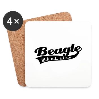 Beagle - Untersetzer (4er-Set) - Weiß - Vorne