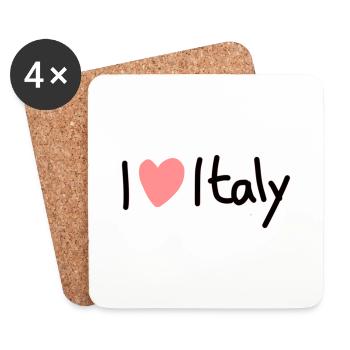 I love Italy - Coasters (set of 4) - white - Front
