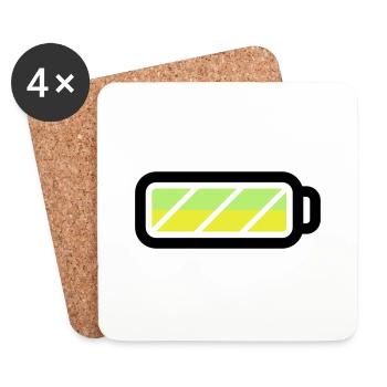 battery - Untersetzer (4er-Set) - Weiß - Vorne