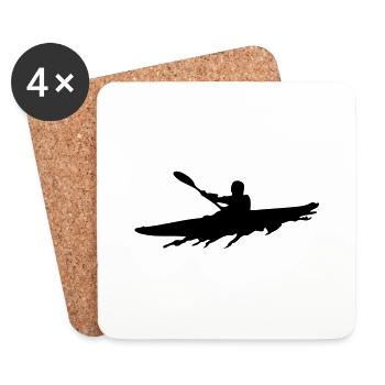 Kayak Dude - Coasters (set of 4) - white - Front