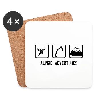 alpine_adventures___f1 - Dessous de verre (lot de 4) - blanc - Devant