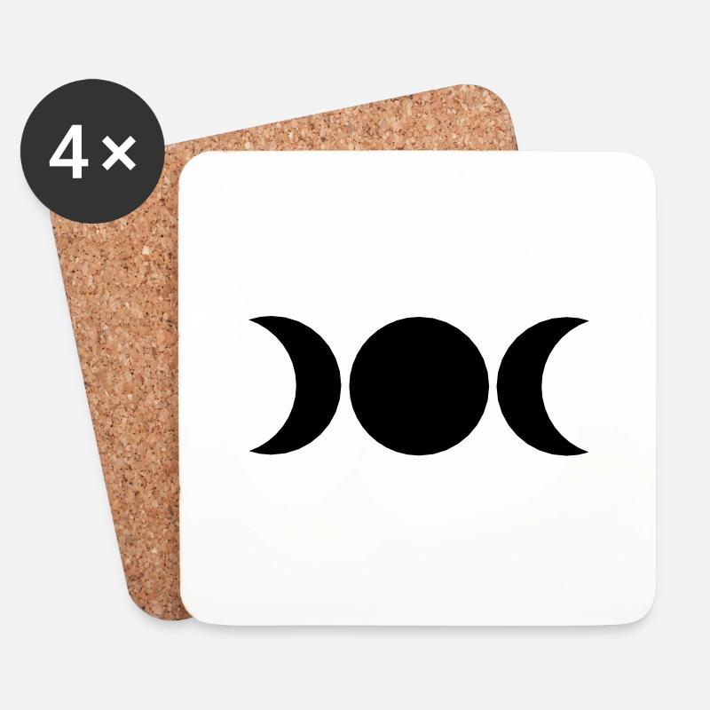 moons - Coasters (set of 4) - white