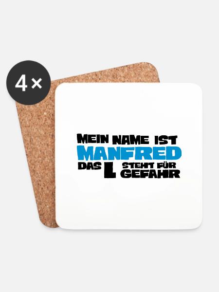 manfred - Untersetzer (4er-Set) - Weiß