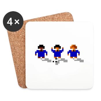 Soccer Blue - Coasters (set of 4) - white - Front