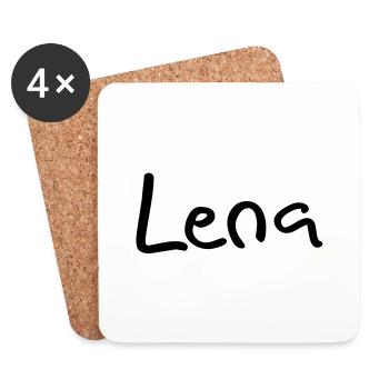 lena - Dessous de verre (lot de 4) - blanc - Devant