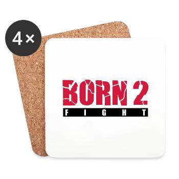 born_2_fight_g2 - Untersetzer (4er-Set) - Weiß - Vorne