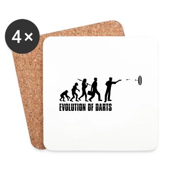 logo texte évolution de développement jouer cool là-bas - Dessous de verre (lot de 4) - blanc - Devant