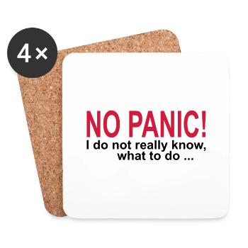 NO PANIC! - Coasters (set of 4) - white - Front
