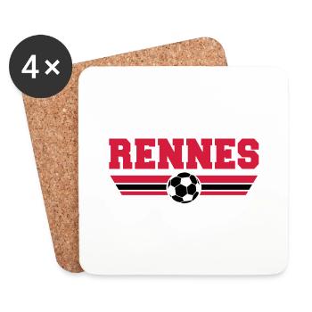 Rennes foot 2013 - Dessous de verre (lot de 4) - blanc - Devant