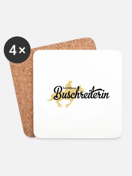 reiten - Untersetzer (4er-Set) - Weiß