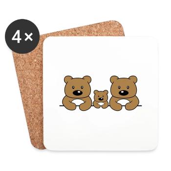 love in love couples baby child young dad mum - Coasters (set of 4) - white - Front
