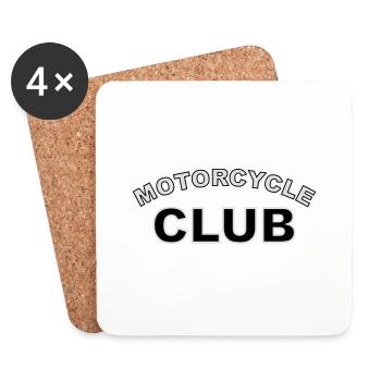 motorcycle club - Coasters (set of 4) - white - Front