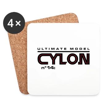 Ultimate model cylon n°14: YOU - Dessous de verre (lot de 4) - blanc - Devant