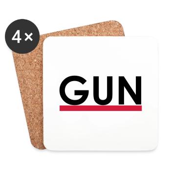 gun - Dessous de verre (lot de 4) - blanc - Devant