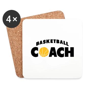 basketball coach - Coasters (set of 4) - white - Front