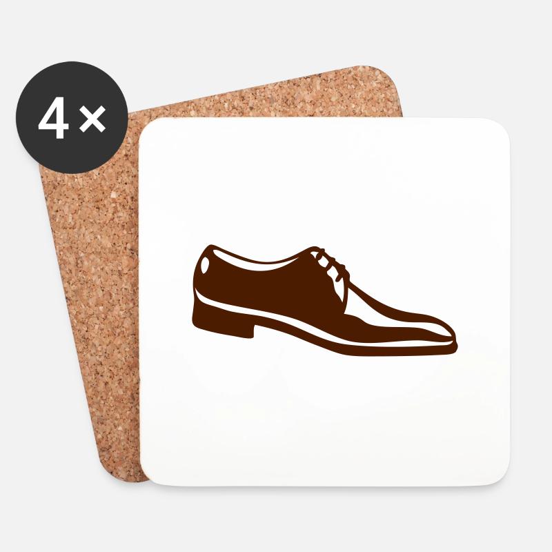 Mokassin-Schuh ein Mann Schuhe - Untersetzer (4er-Set) - Weiß