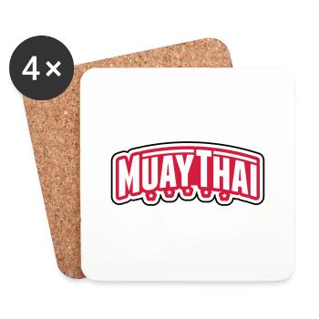muay_thai_gn2 - Coasters (set of 4) - white - Front