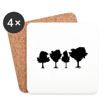 Trees - Untersetzer (4er-Set) - Weiß - Vorne