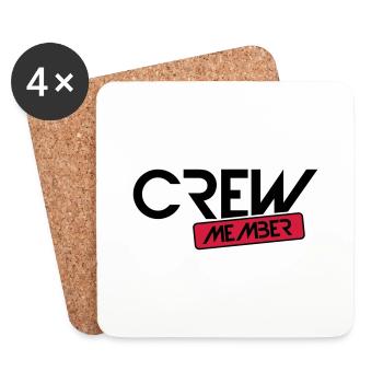 crew member - Coasters (set of 4) - white - Front