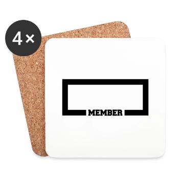 Member - Coasters (set of 4) - white - Front