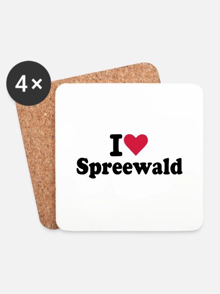 Spreewald - Untersetzer (4er-Set) - Weiß