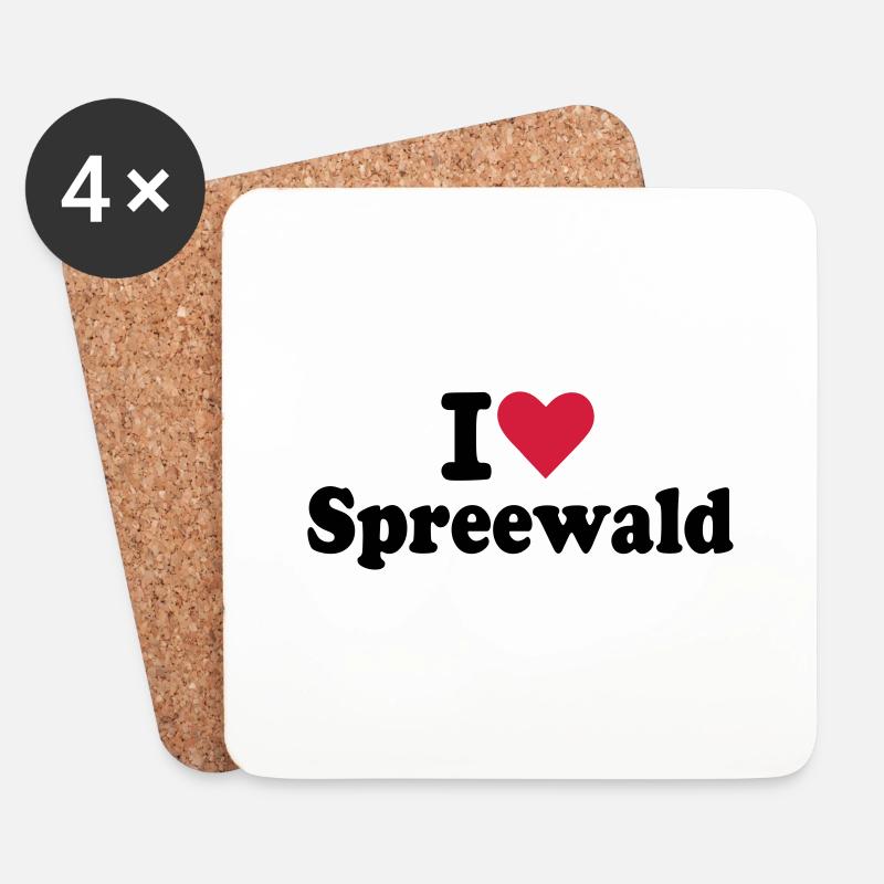 Spreewald - Untersetzer (4er-Set) - Weiß