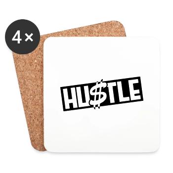 hustle_go1 - Dessous de verre (lot de 4) - blanc - Devant