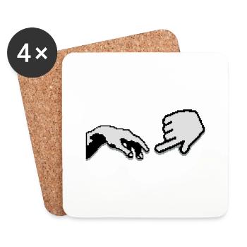 Geek - Dessous de verre (lot de 4) - blanc - Devant