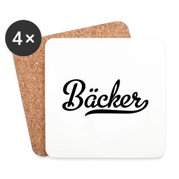 Bäcker - Untersetzer (4er-Set) - Weiß - Vorne