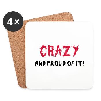 Crazy - Untersetzer (4er-Set) - Weiß - Vorne