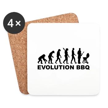 Evolution BBQ - Dessous de verre (lot de 4) - blanc - Devant