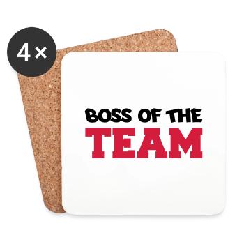 boss_of_the_team02 - Untersetzer (4er-Set) - Weiß - Vorne