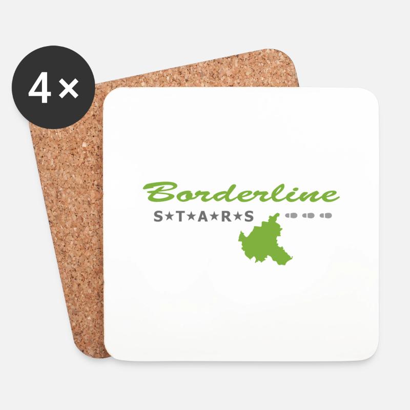 Borderline - Untersetzer (4er-Set) - Weiß