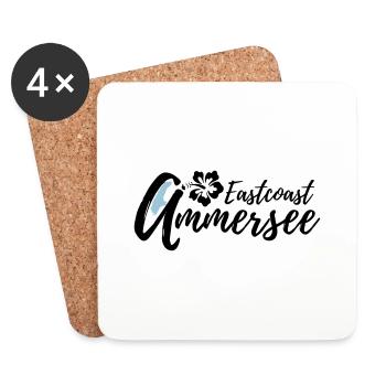 Ammersee Eastcoast Blume - Untersetzer (4er-Set) - Weiß - Vorne
