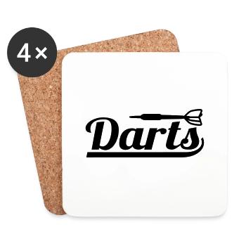 darts_1_f1 - Untersetzer (4er-Set) - Weiß - Vorne