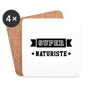 Naturisme / Naturiste / Nudisme / Nudiste / Nature - Dessous de verre (lot de 4) - blanc - Devant