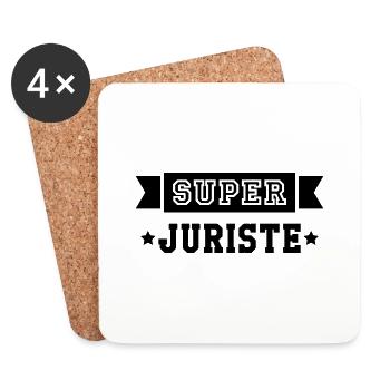 Juge / Juriste / Justice / Droit / Tribunal - Dessous de verre (lot de 4) - blanc - Devant