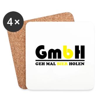 geh_mal_bier_holen_02 - Untersetzer (4er-Set) - Weiß - Vorne