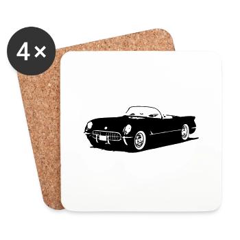 American sports car C1 built 1953 - Coasters (set of 4) - white - Front