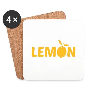Design Logo LEMON - Coasters (set of 4) - white - Front