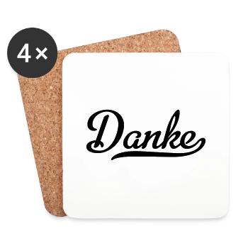danke - Untersetzer (4er-Set) - Weiß - Vorne