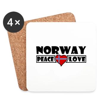 Norwegen - Untersetzer (4er-Set) - Weiß - Vorne