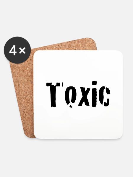*BAM* Toxic - Untersetzer (4er-Set) - Weiß