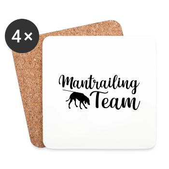 Mantrailing Team Hundesport - Untersetzer (4er-Set) - Weiß - Vorne
