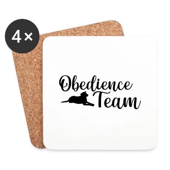 Obedience Team Dog Sports - Coasters (set of 4) - white - Front