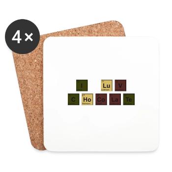Chocolate - Coasters (set of 4) - white - Front